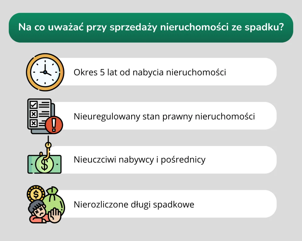 Na co uważać przy sprzedaży nieruchomości ze spadku